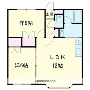 ウッドビル【203号室】の間取り
