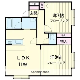 クリスタルハーモニー21【101号室】の間取り