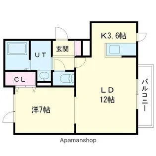 レインボーハウス緑町№57【3階】の間取り