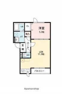 仮)拓勇西町8 A棟【202号室】の間取り