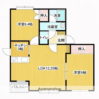 カーサピーノ【103号室】の間取り