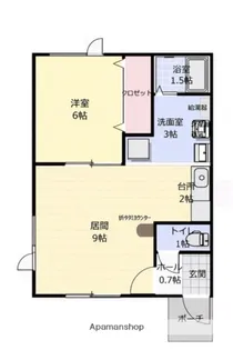 ハイツ古川Ⅲ【101号室】の間取り