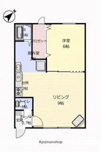 ハイツ古川V【102号室】の間取り