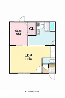 ハイツ古川V【201号室】の間取り