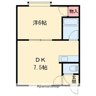 カインドリー矢代【104号室】の間取り