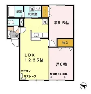 ニューハイツ K&K【1階】の間取り