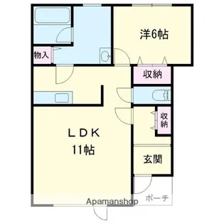 フォルトゥーナ上厚真【103号室】の間取り