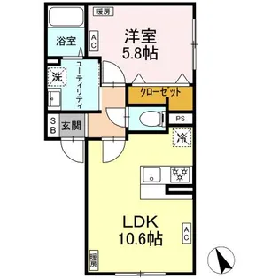 FIRST SKY G【2階】の間取り