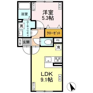 FIRST SKY H【1階】の間取り