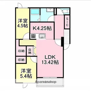 KAY SEVEN【201号室】の間取り