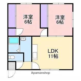 すずらんB【2階】の間取り