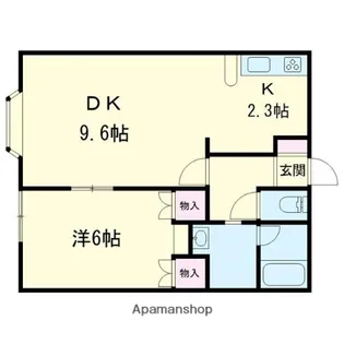 チェリーブロッサム日の出【302号室】の間取り