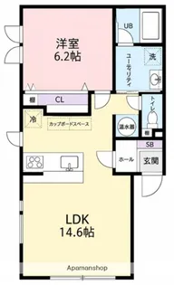 プリマードはまなすⅡ【2階】の間取り