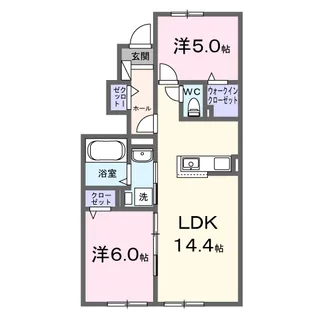ヴィラK Ⅶ【1階】の間取り