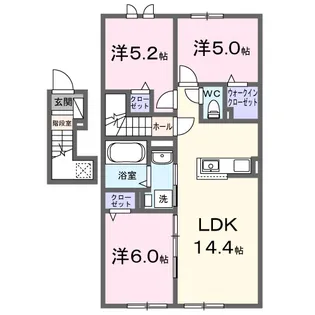 ヴィラK Ⅶ【2階】の間取り