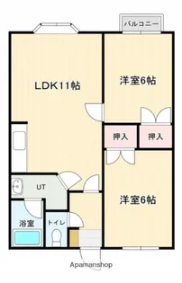サンフラワー【201号室】の間取り