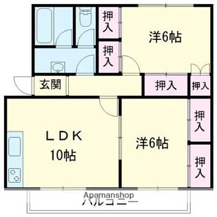 グランドハイツ日新Ⅲ【105号室】の間取り