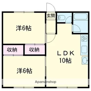 ブリリアント東開【203号室】の間取り