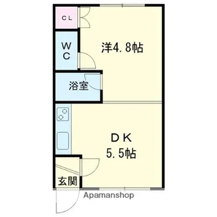 サニープレイス【104号室】の間取り