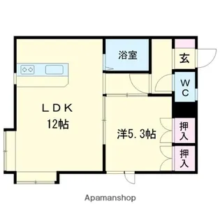 リトルハウスⅡ【A号室】の間取り