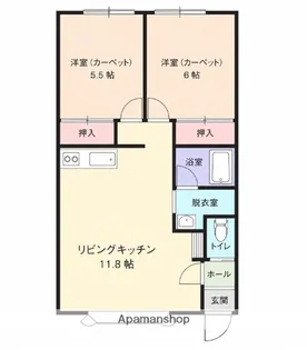 コーポFC【205号室】の間取り