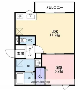 LIEN FORT TAKUYU【201号室】の間取り