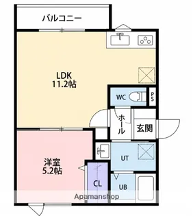 LIEN FORT TAKUYU【205号室】の間取り
