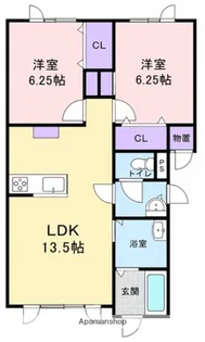 フルハウス【202号室】の間取り