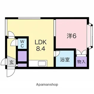 ミレニアム柏木【202号室】の間取り
