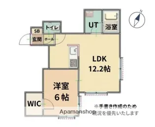 グラヴィータ春日【1階】の間取り
