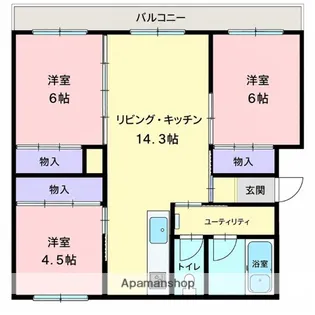 ル・アージュ白老【202号室】の間取り