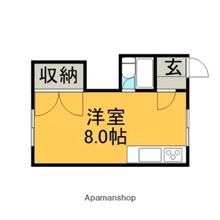 ベイ桂岡Ⅱ【104号室】の間取り