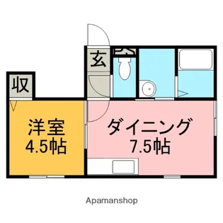 ハピネス銭函Ⅱ【201号室】の間取り