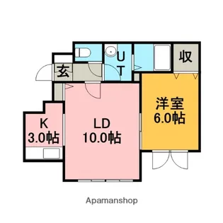 サンテラスYUZU【1階】の間取り