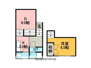 スリーステージ【106号室】の間取り