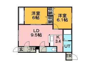 グランボヌールⅣ【2階】の間取り