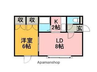 プレジデント4・4【2階】の間取り