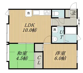 ハーバーハイツⅠ【102号室】の間取り