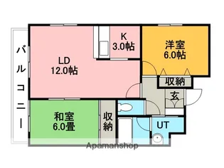 パークサイドパレス【2階】の間取り