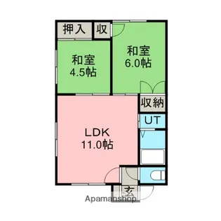 ハイツきむら【5号室】の間取り