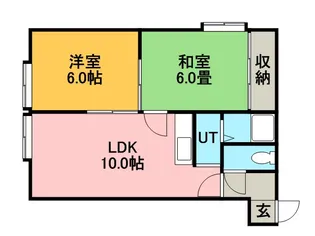 北海道石狩市花川北六条3丁目【アパート】の間取り