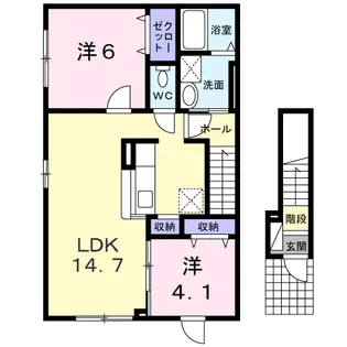 カーサ スペランツァ【2階】の間取り