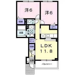 セレノコリーヌ【1階】の間取り