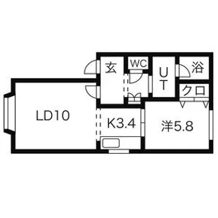ひまわりはうす【202号室】の間取り