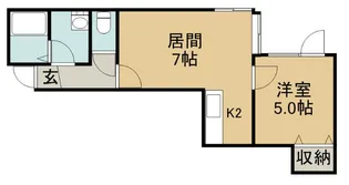 ベラカーサ新発寒【101号室】の間取り