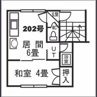 ロジェ曙I【202号室】の間取り