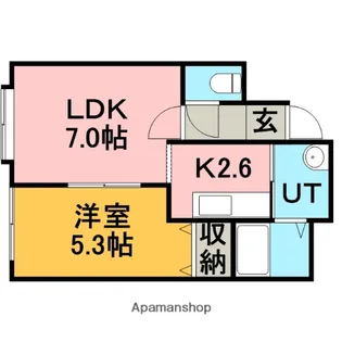 ユニゾン富丘【1階】の間取り