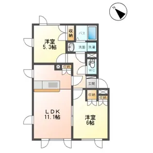 フレーブリバー103【202号室】の間取り