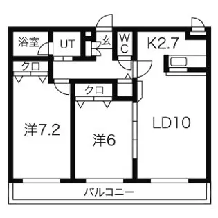 リーブラ星置【103号室】の間取り