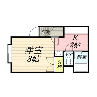 キャッスルフルセ【202号室】の間取り